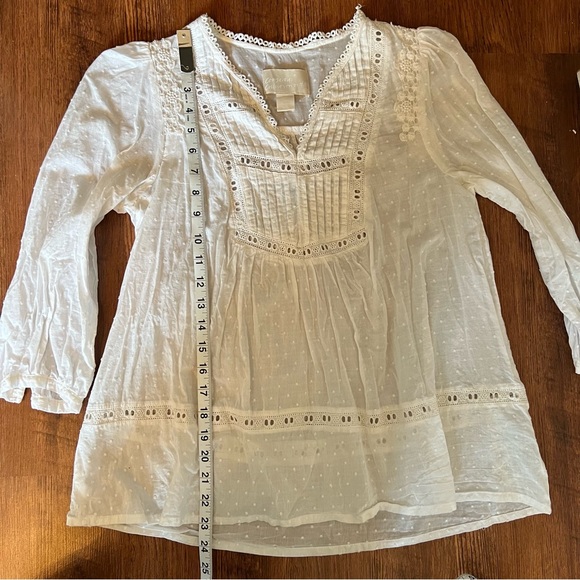 White Gauze Peasant Blouse - Size Small - Picture 7 of 9